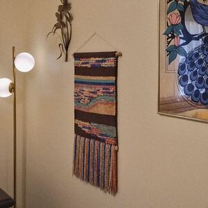 Vintage 1970's Handwoven Contemporary Wall Hanging 🏜